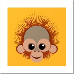 Baby orangutan Posters and Art